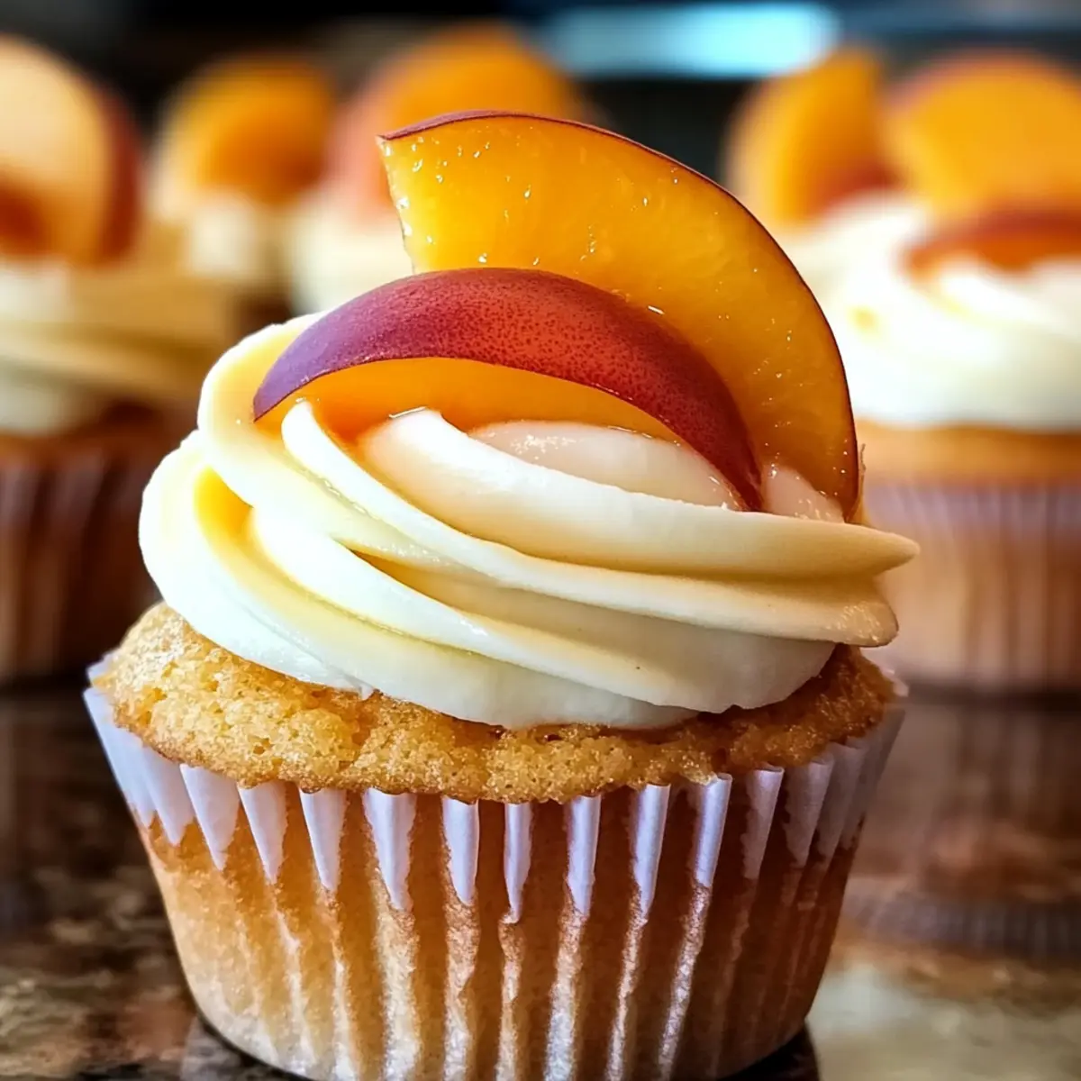 Honig-Pfirsich-Cream-Cheese-Cupcakes für jede Feier