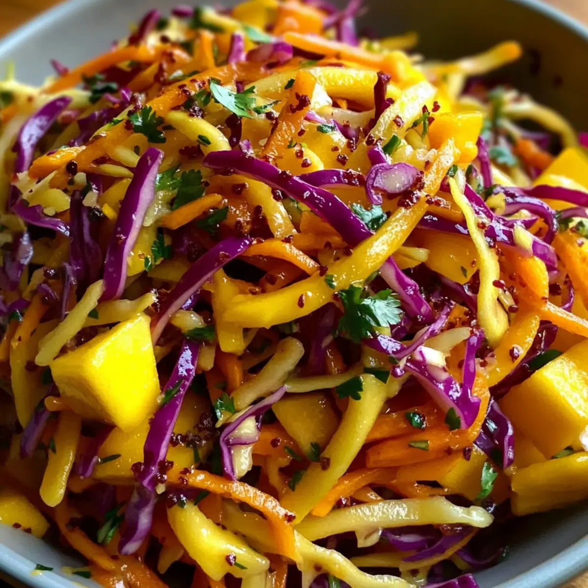 Frische Mango-Slaw für jeden Anlass