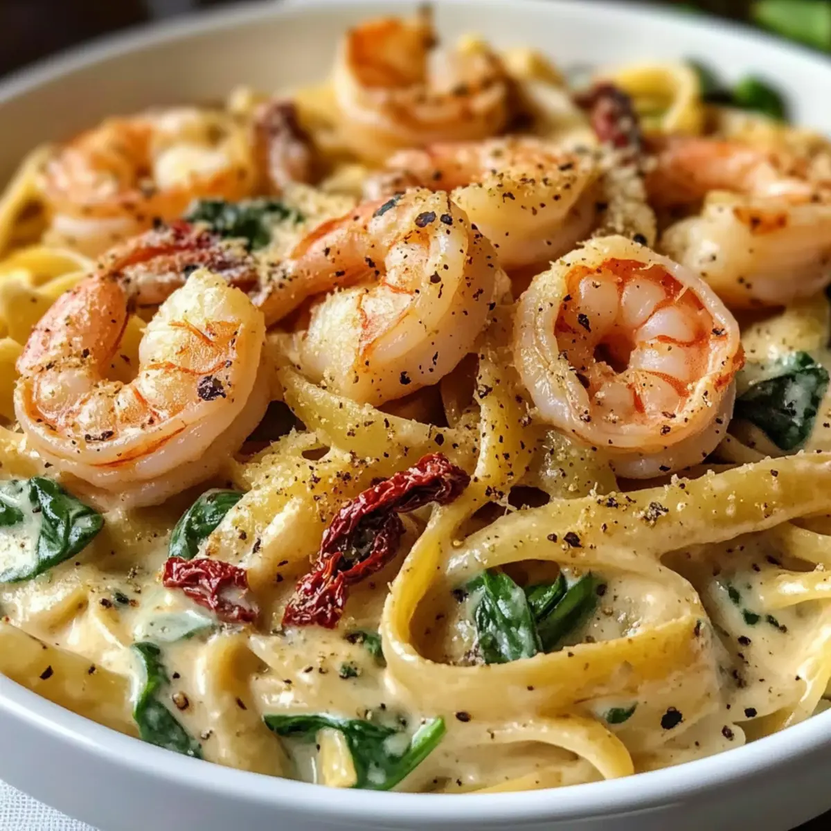 Heirate Mich Garnelen Pasta mit cremigem Genuss