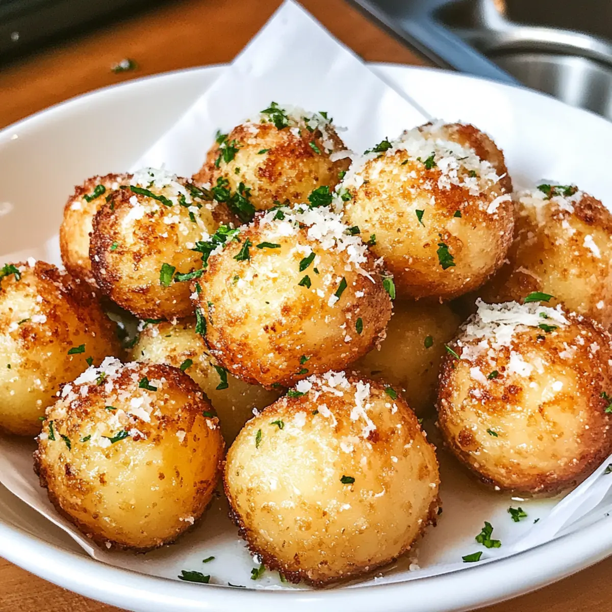 Parmesan Knoblauch Kartoffelbällchen für jeden Anlass