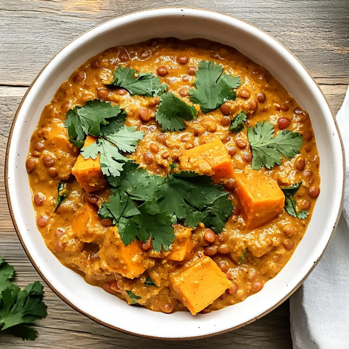 Rote Linsen-Curry mit Süßkartoffeln für jeden Tag