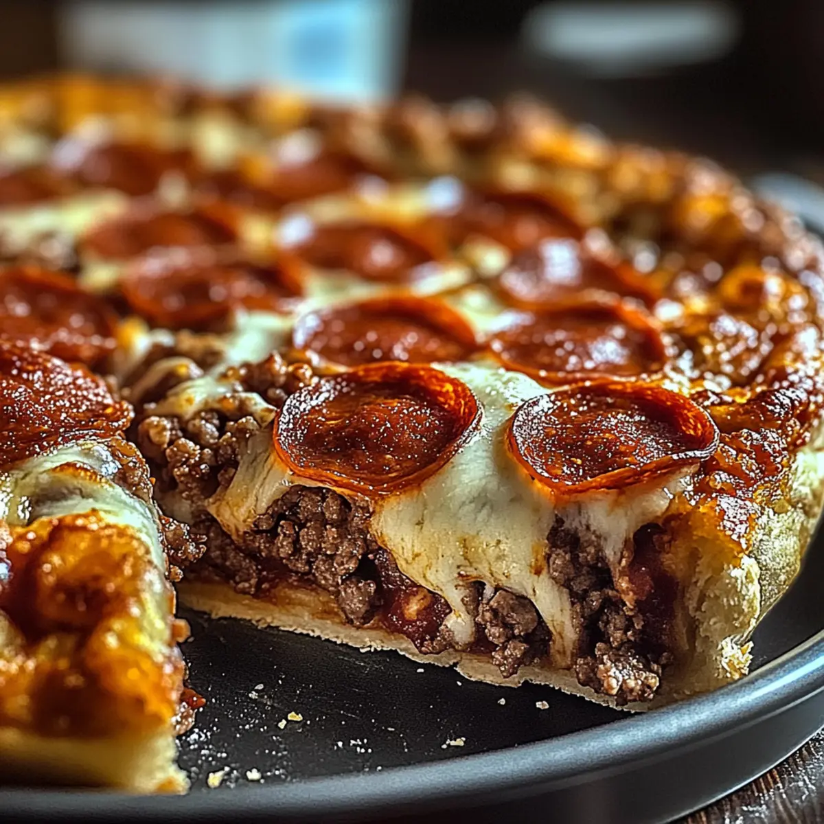 Herzhafter Hamburger Wurst- und Peperoni-Kuchen für alle