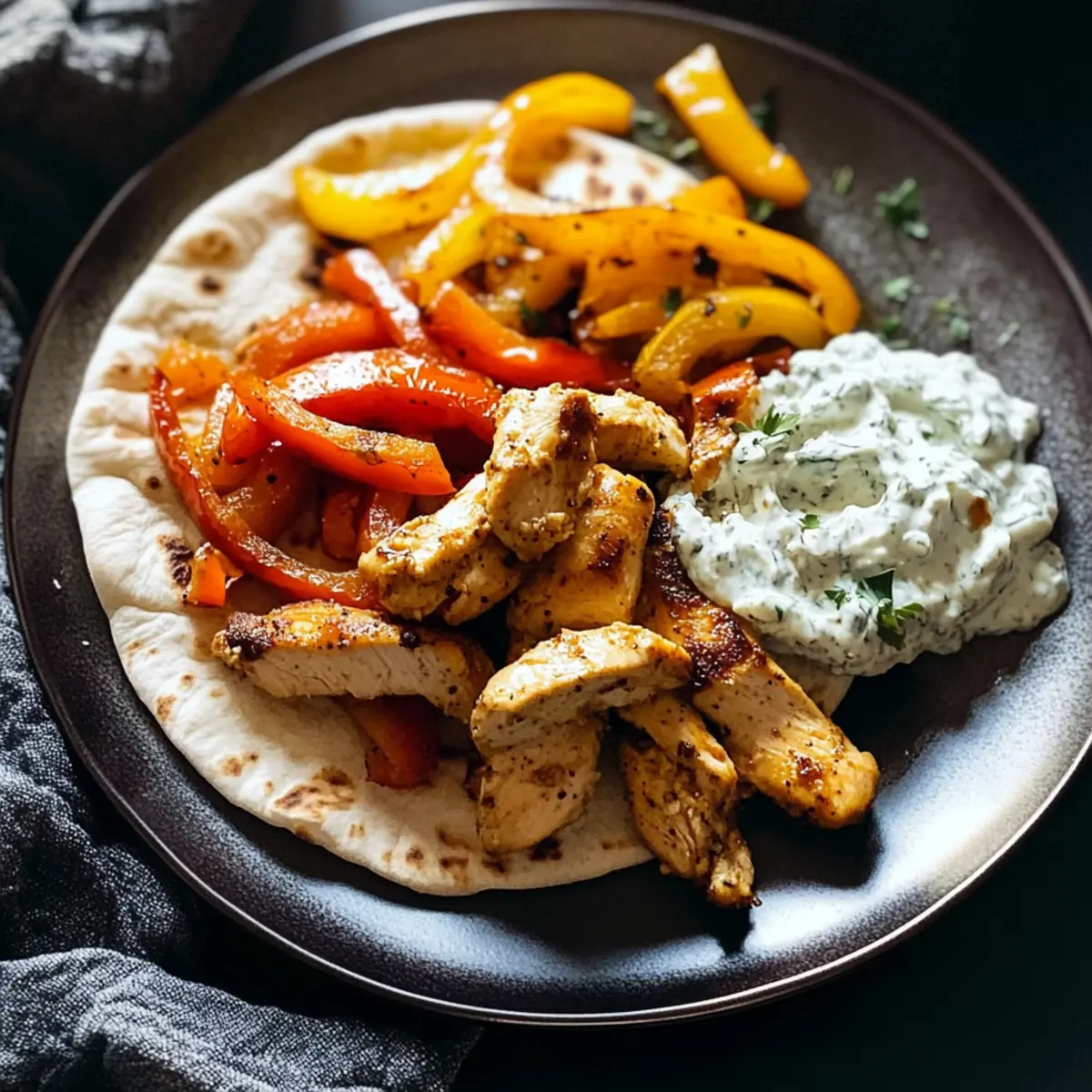 Blechpfannen-Hühnchen-Pitas mit Tzatziki leicht gemacht