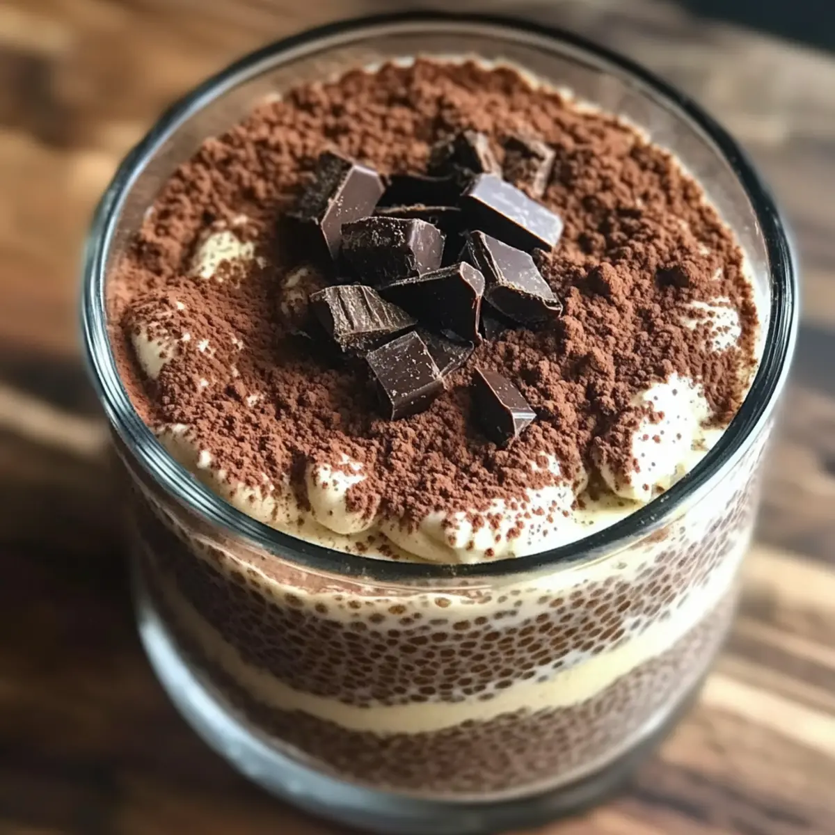 Tiramisu Chia Pudding für gesunden Genuss