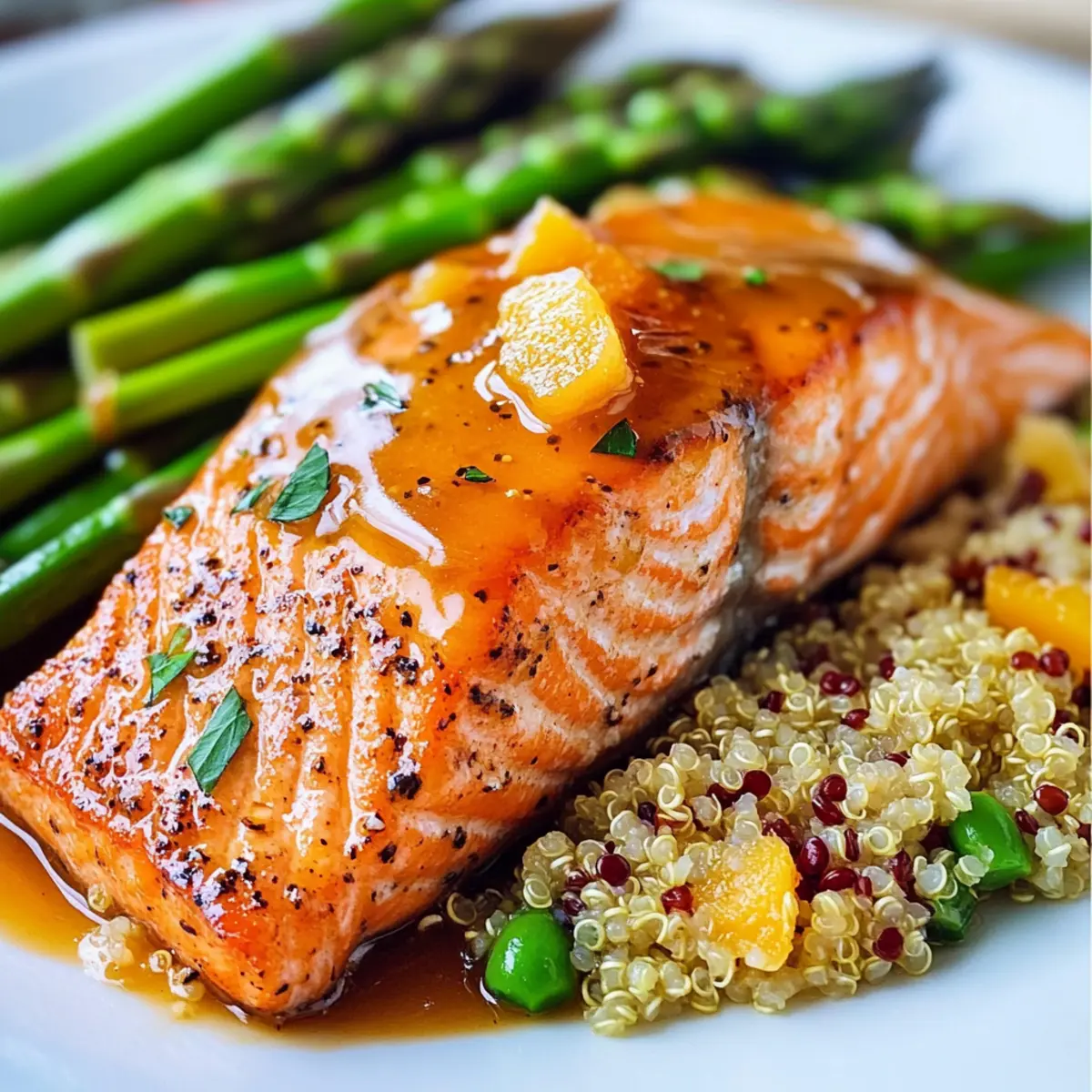 Aprikosen-Dijon-Glasierte Lachs in 15 Minuten