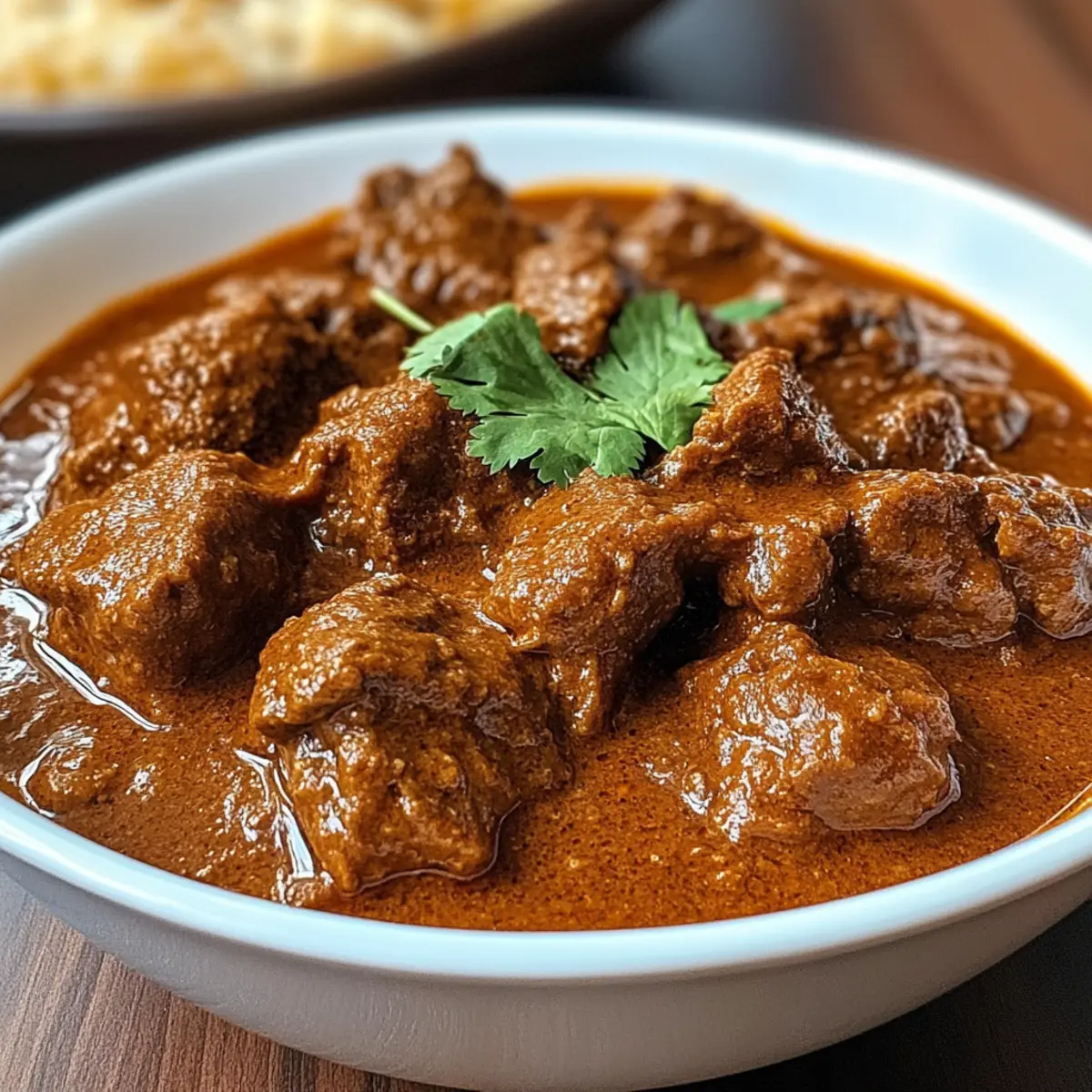 Authentisches Rindfleisch Madras für spice-liebende Feinschmecker