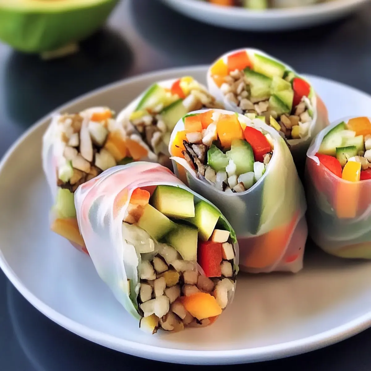 Avocado Shiitake Frühlingsrollen für den Sommer