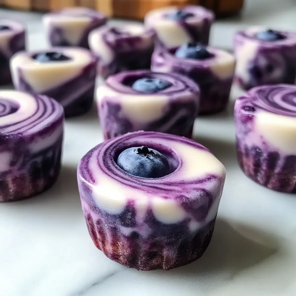 Blaubeerwirbel-Joghurtnuggets für gesunde Snacks