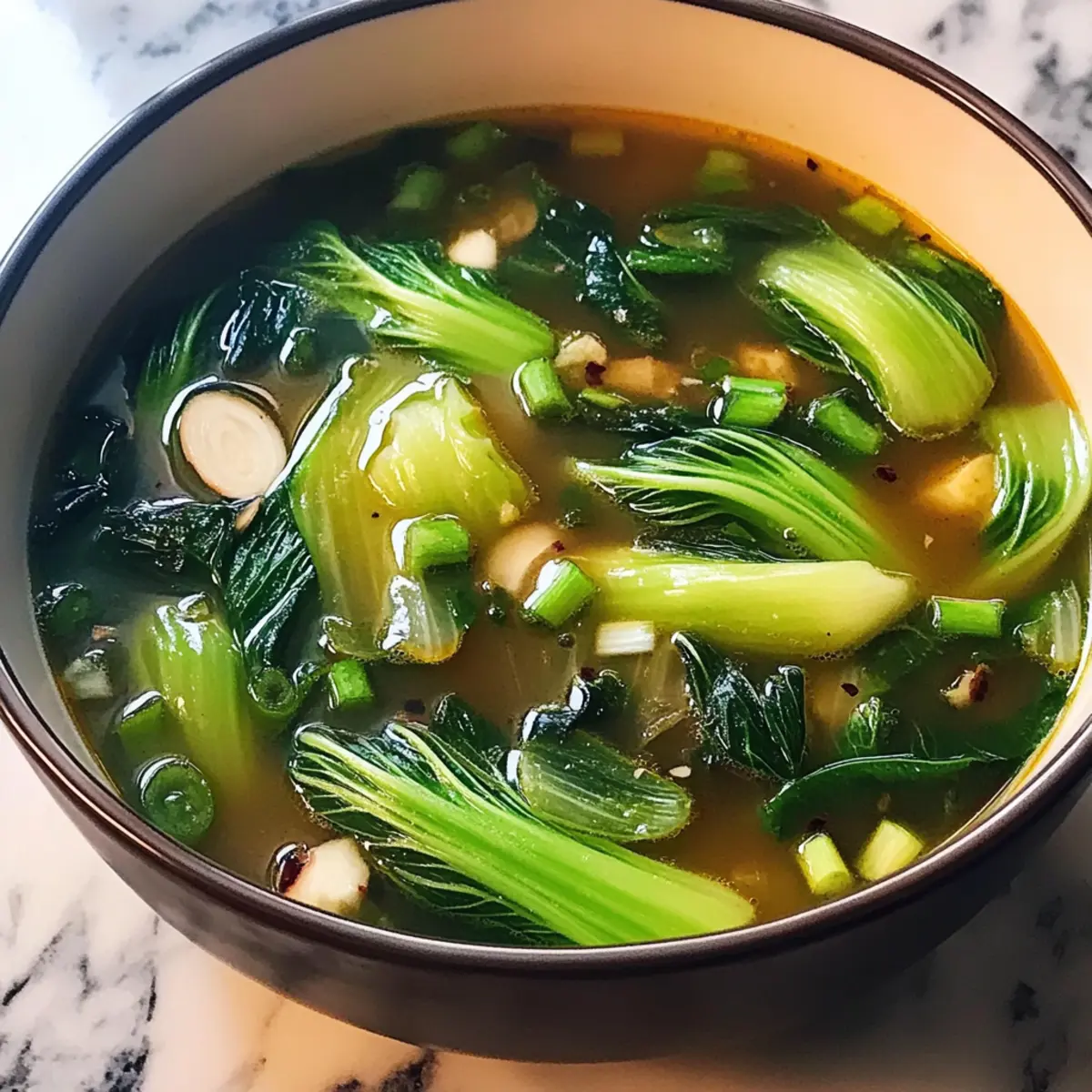 Bok Choy Suppe mit Knoblauch und Ingwer Ideen