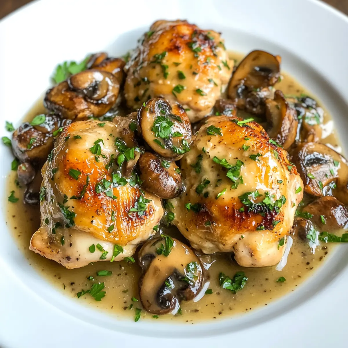 Butterhühnchen und Pilzsauce schnell zubereitet