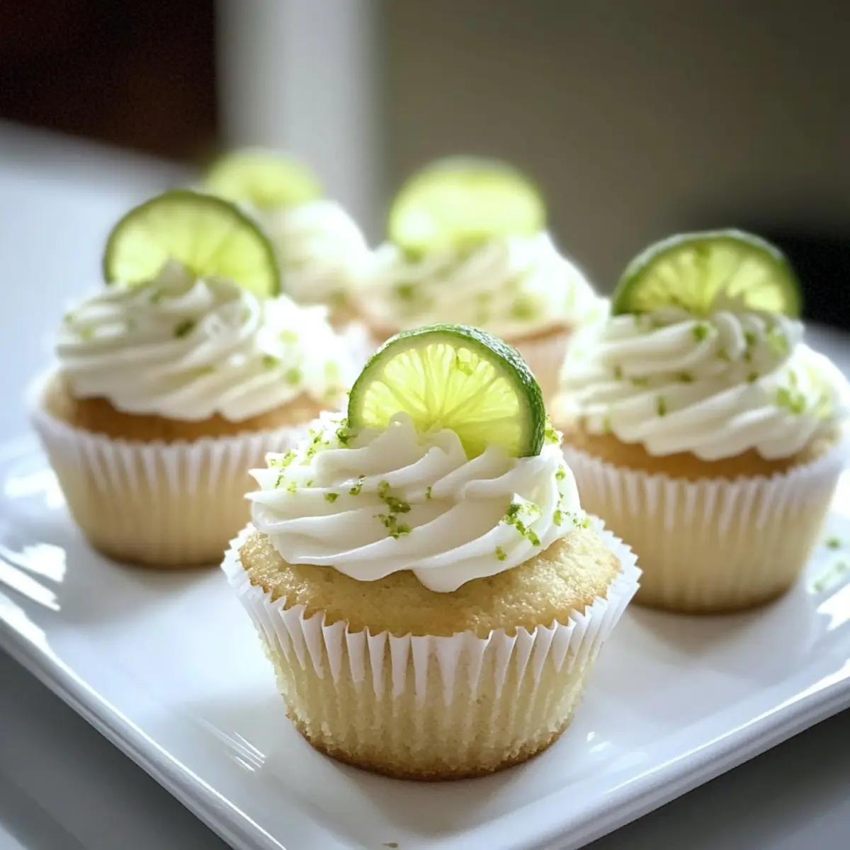 Kokosnuss-Muffins mit Limetten-Frosting genießen