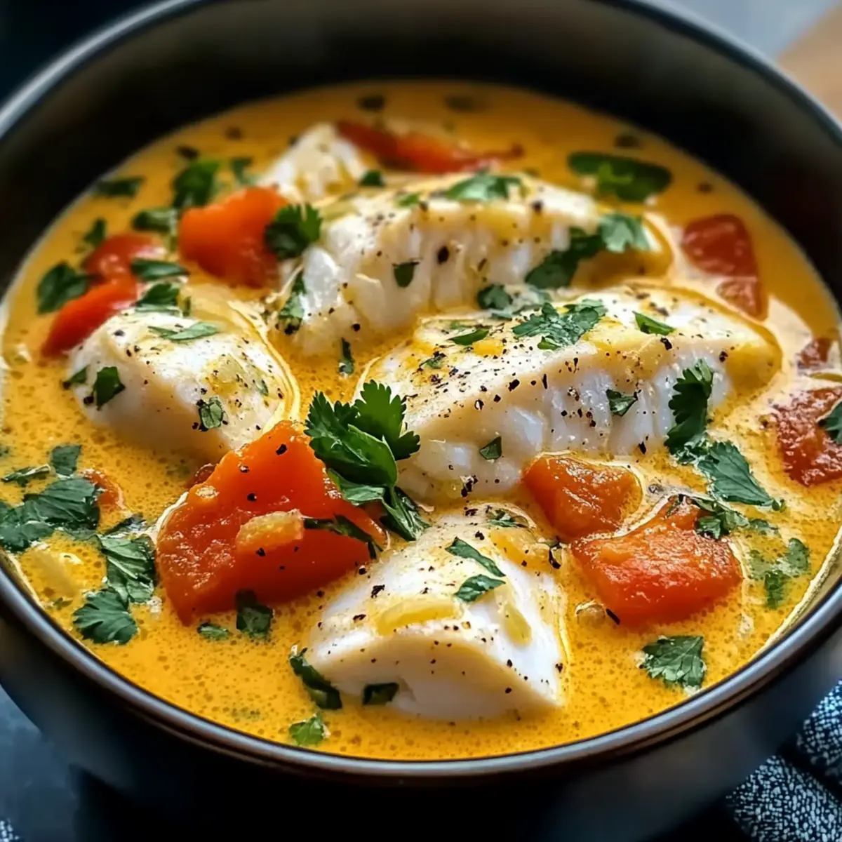 Kokosnuss-Weißfisch-Eintopf für tropischen Genuss