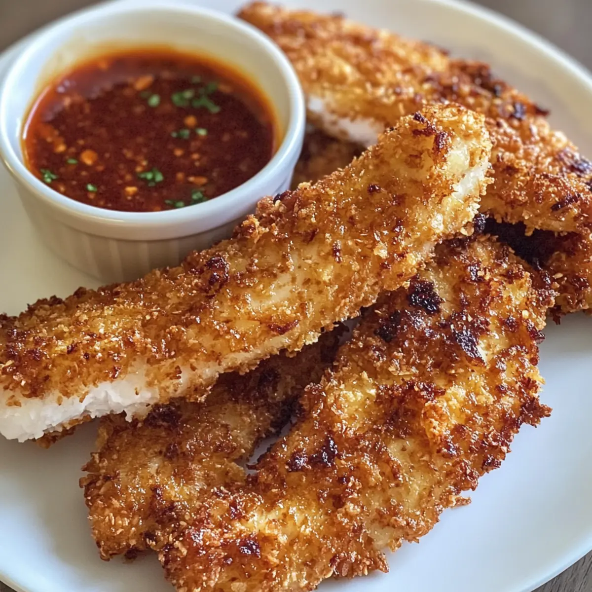 Krosse Kokosnuss-Hühnchenstreifen für die Familie