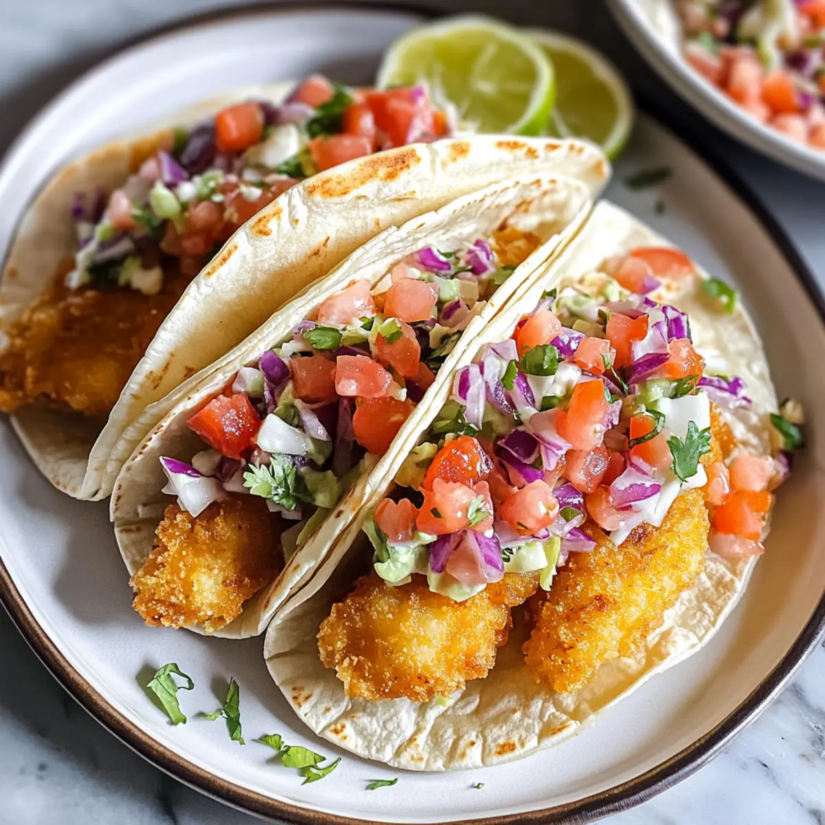 Krosse frittierte Fisch-Tacos leicht selbstgemacht