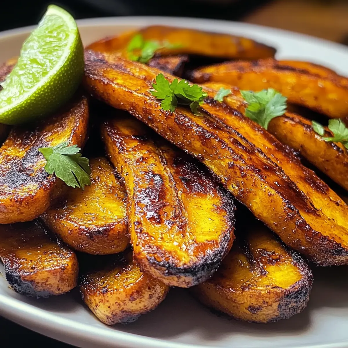 Kubanische Mojo-Geröstete Kochbananen für den Genuss