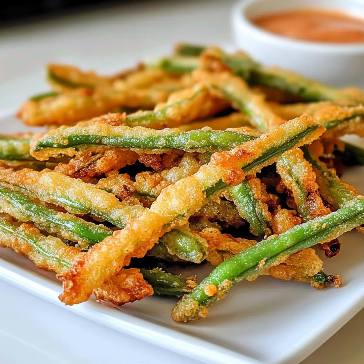 Frittierte grüne Bohnen mit Sriracha Mayo Rezept