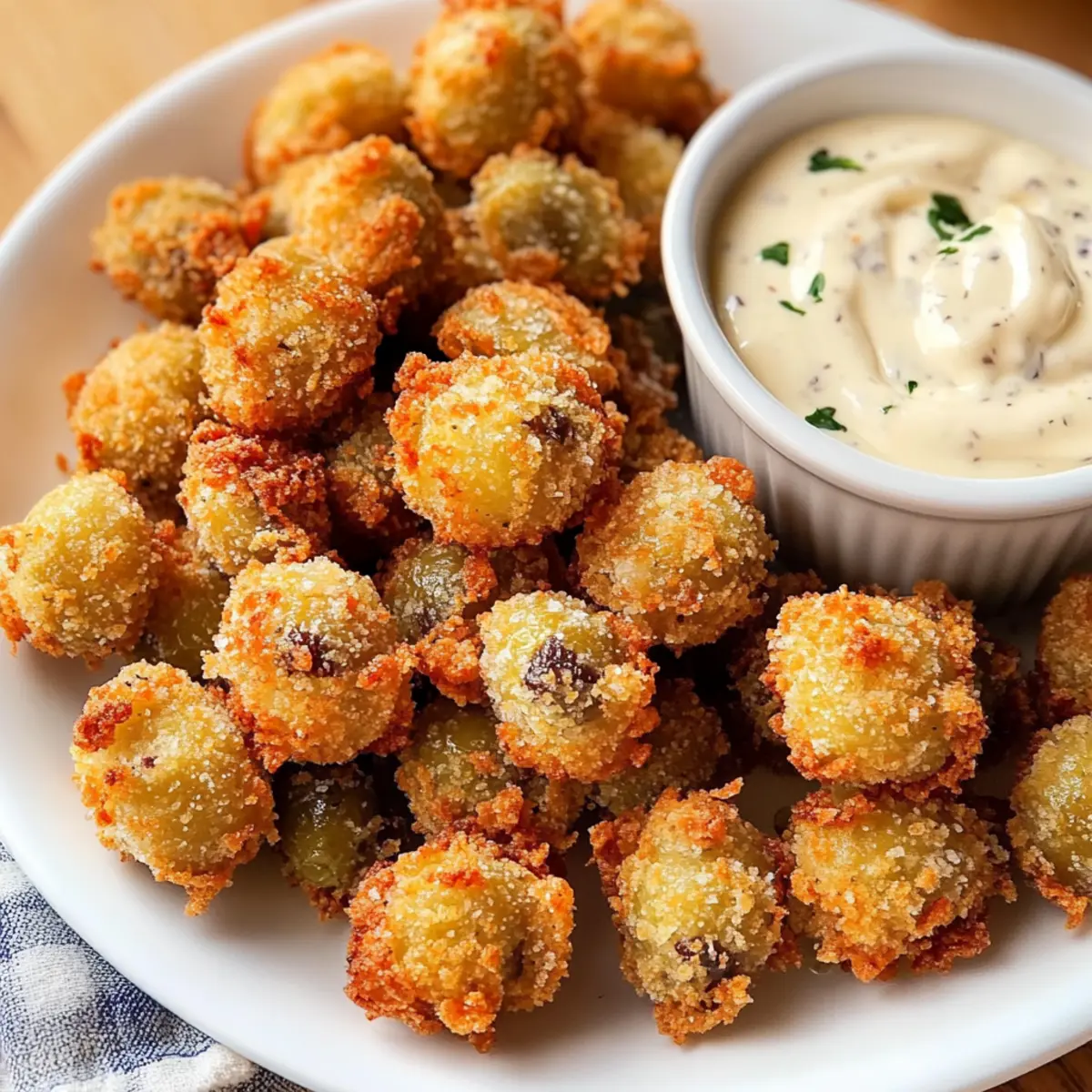 Frittierte Oliven mit Knoblauch-Aioli für jeden Anlass