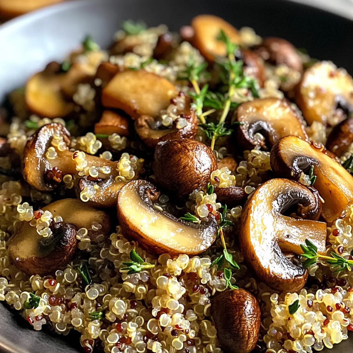 Knoblauchige Pilz-Quinoa für perfekten Genuss