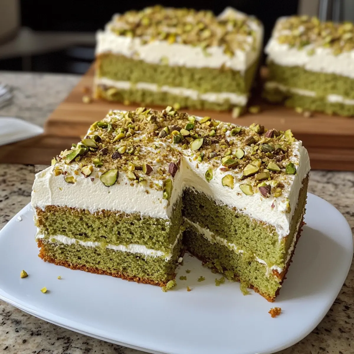 Glutenfreier Matcha-Pistazienkuchen für deinen Genuss