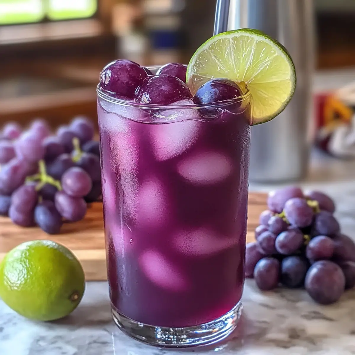 Erfrischende Trauben Agua Fresca für den Sommer