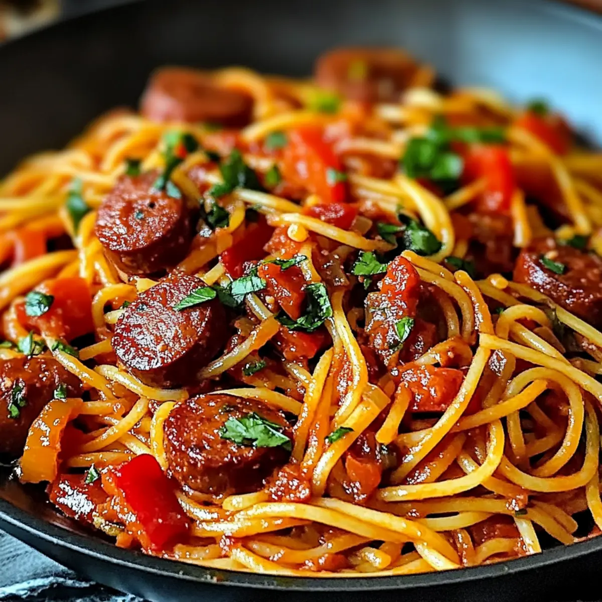 Haitian Spaghetti mit Cajun-Wurst: Ein köstlicher Genuss