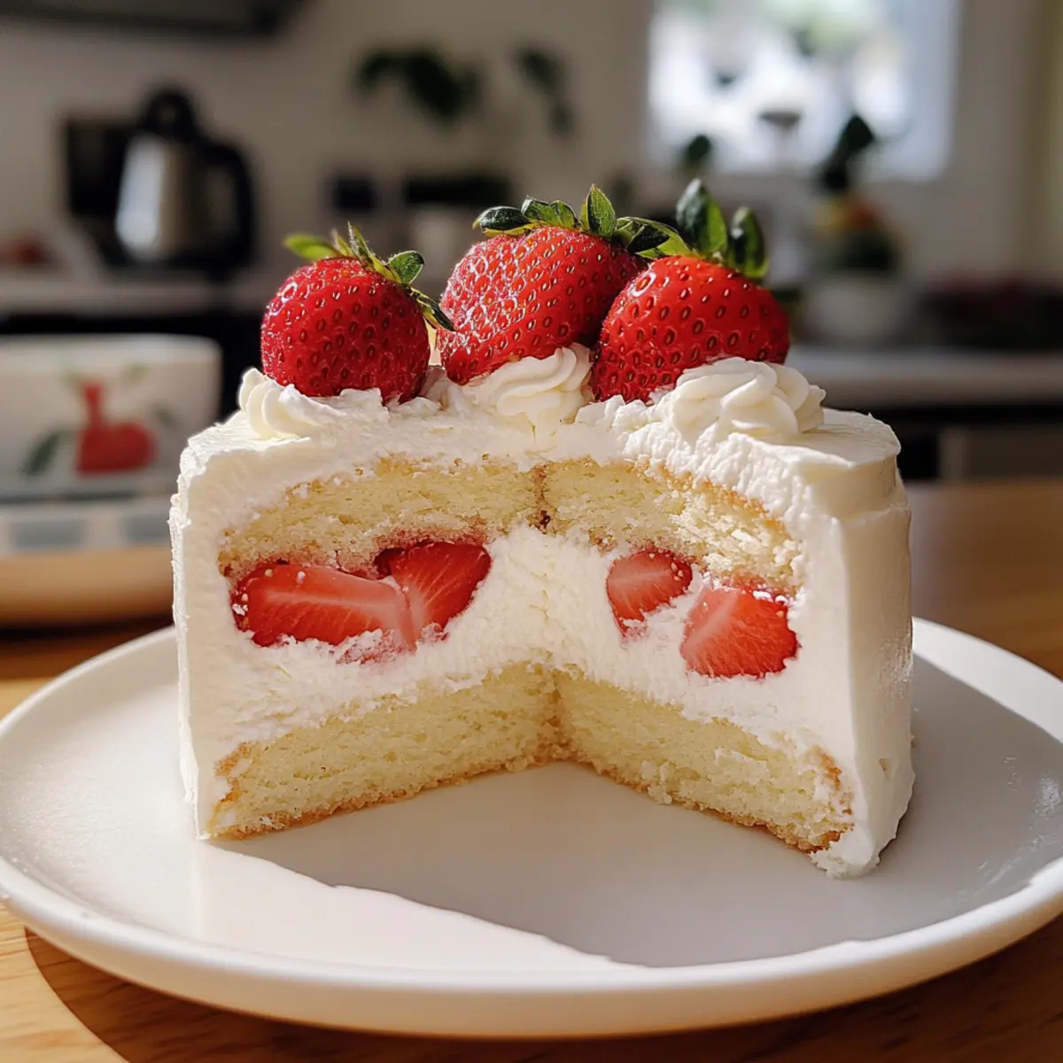 Erdbeerkuchen leicht und fluffig selbstgemacht