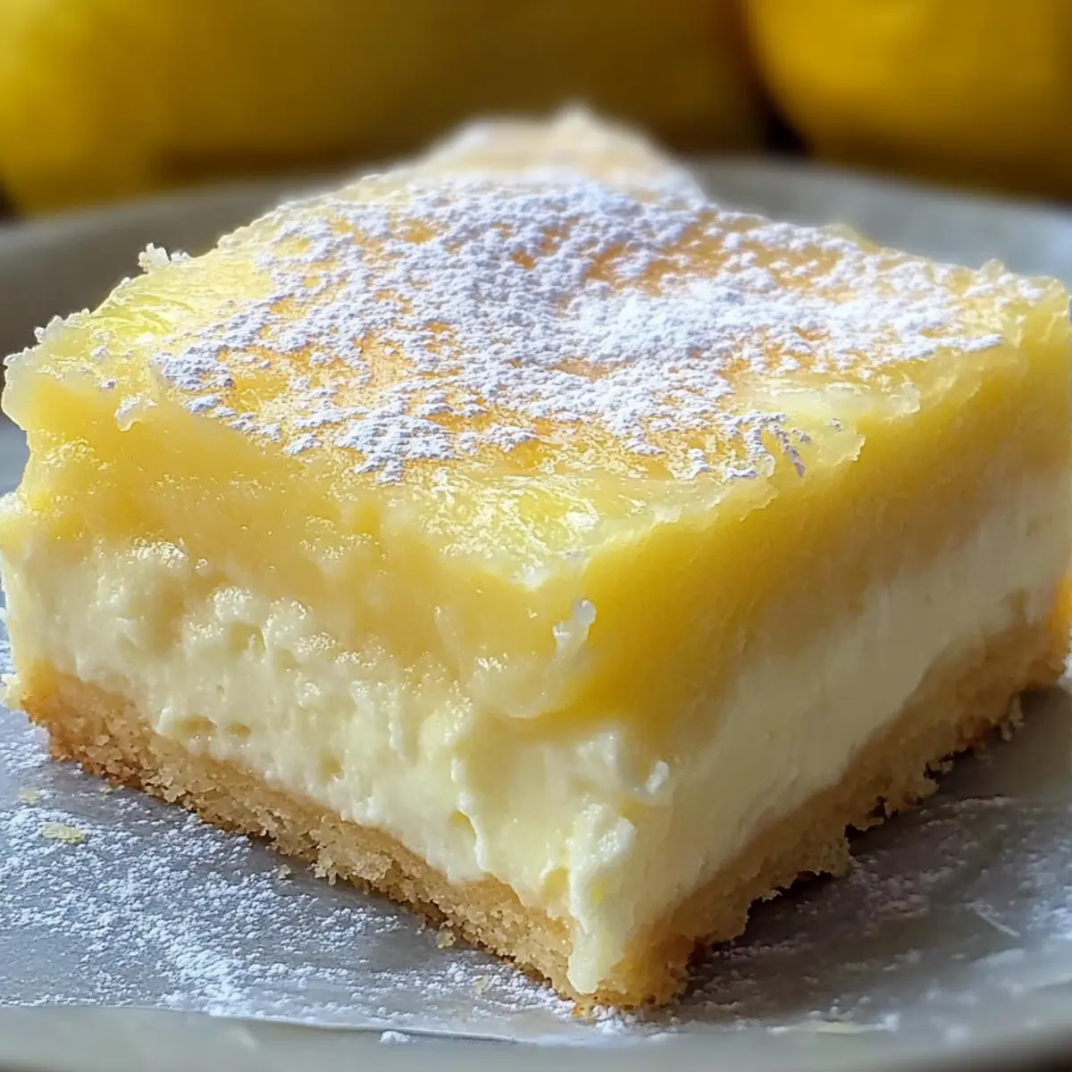 Zitronenpuddingkuchen für heiße Sommertage