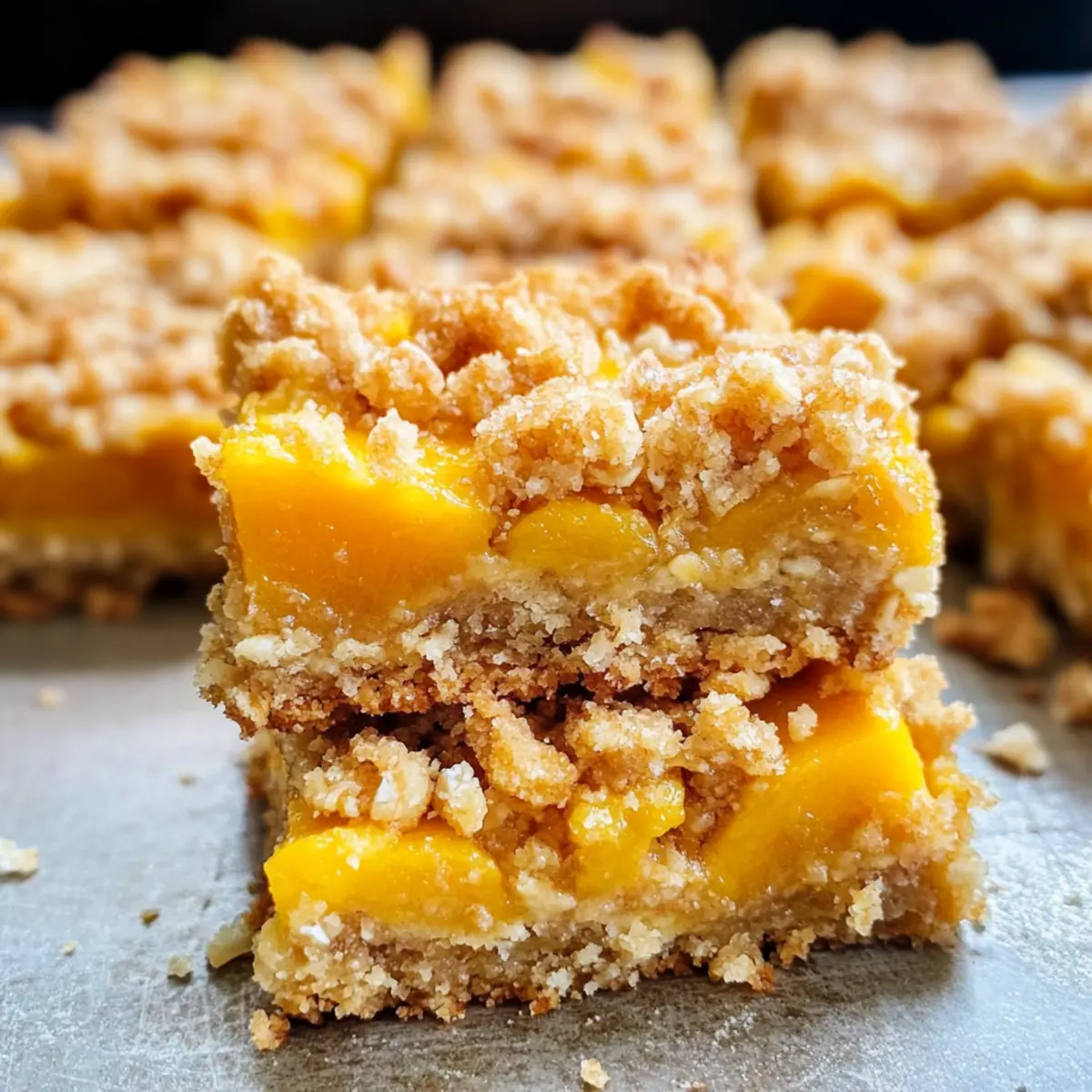 Mango Haferflocken Streuselriegel schnell zubereitet