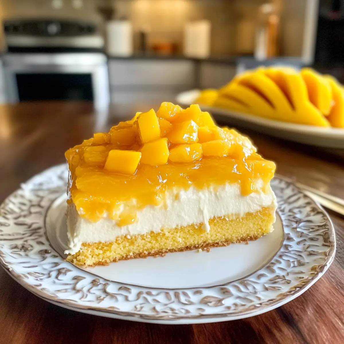 Mango Tres Leches Kuchen mit köstlicher Marmelade