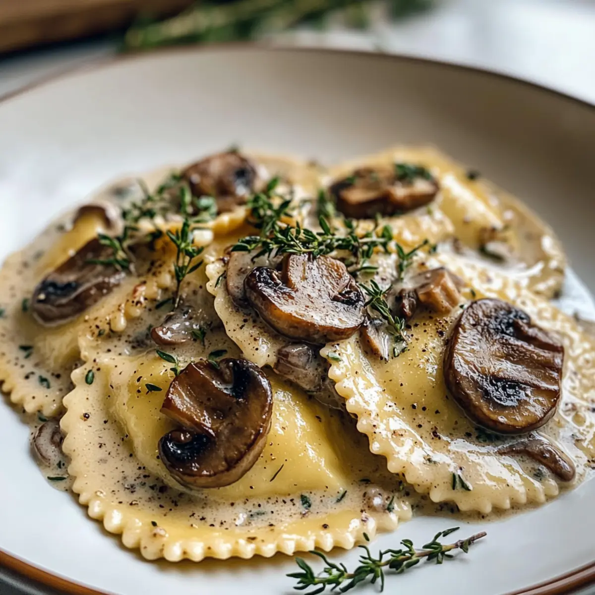 Pilz-Ravioli mit cremiger Pilzsauce für jeden Tag