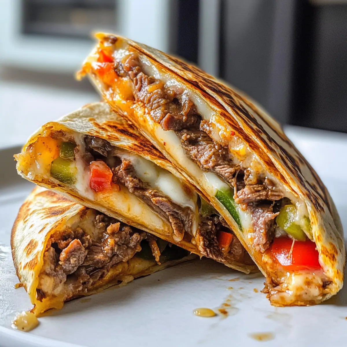 Philly Cheesesteak Quesadilla für schnelle Abende