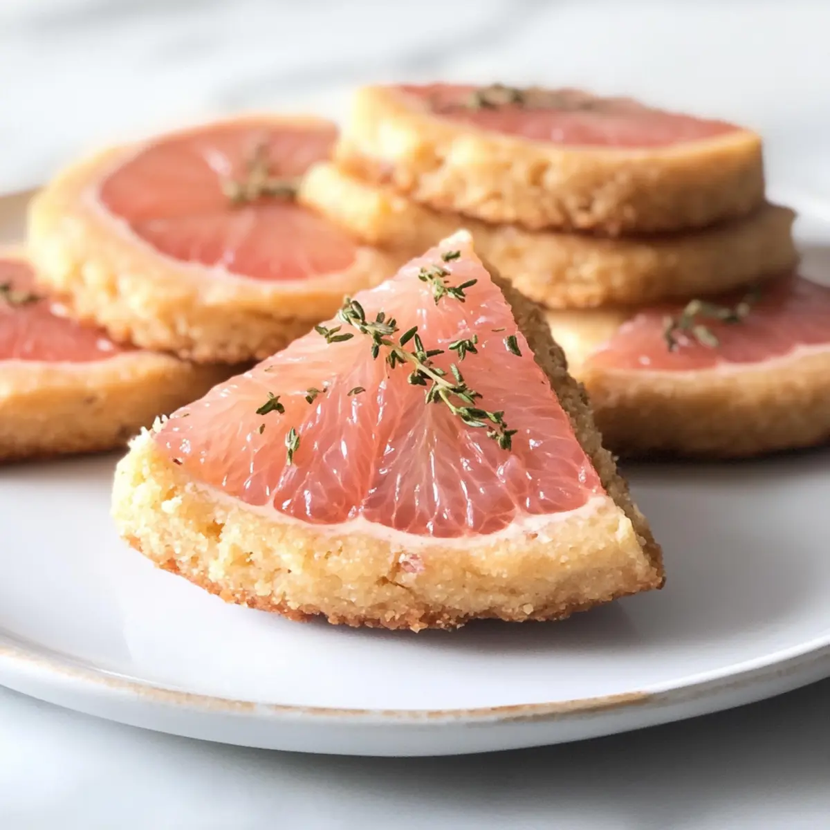 Pink Grapefruit und Thymian Veganer Shortbread Keks