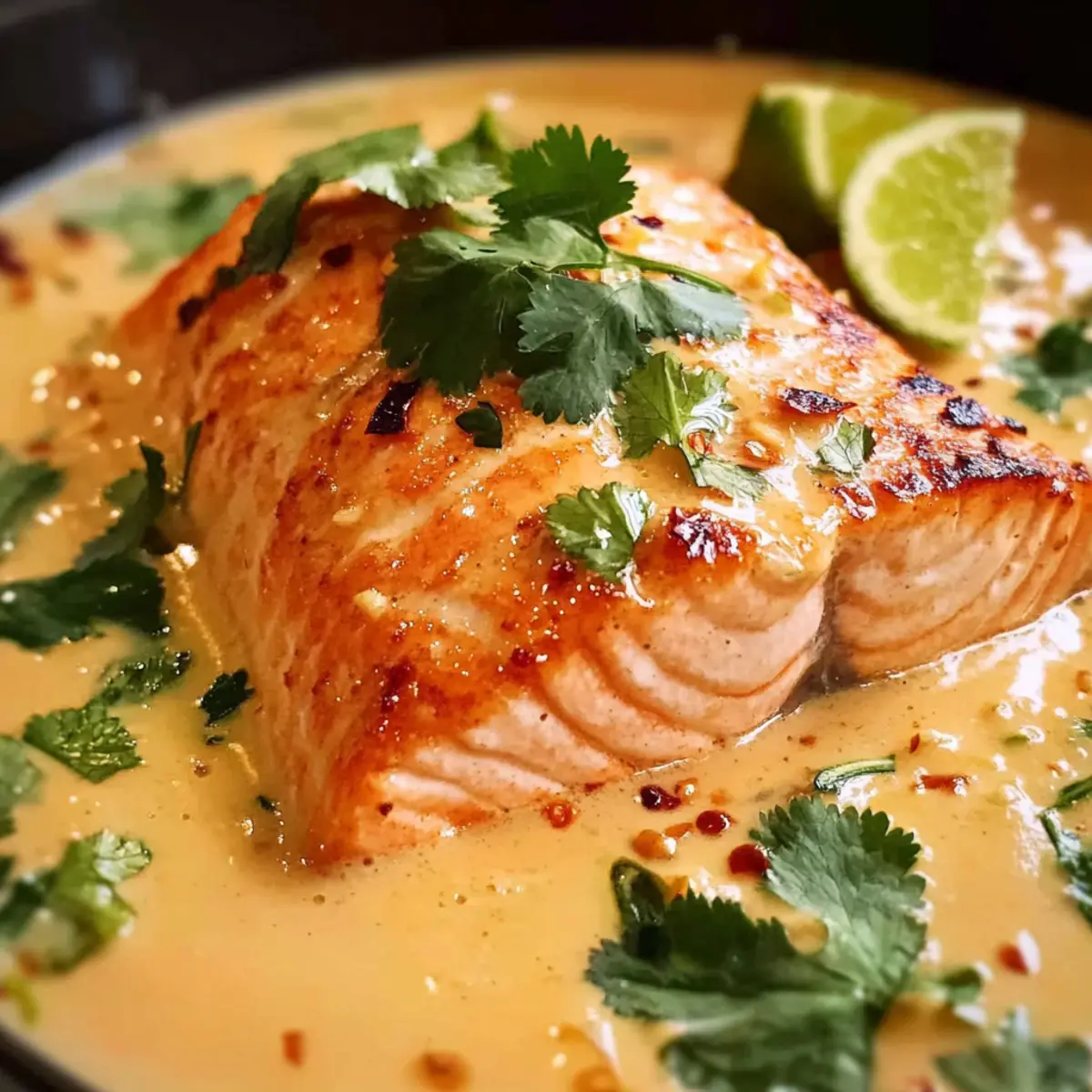 Pochierter Lachs in Kokos-Limetten-Sauce genießen