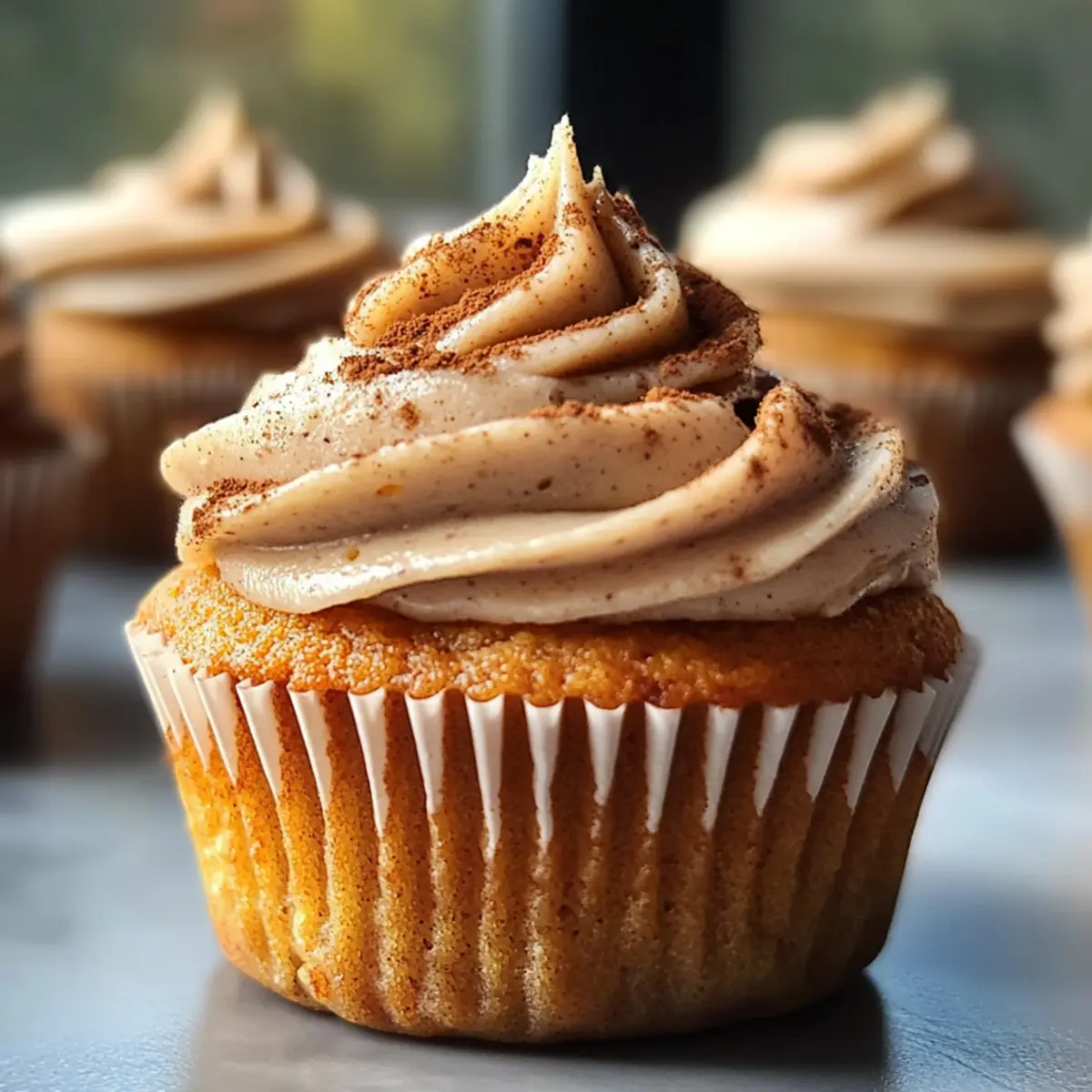 Kürbis-Chai-Muffins mit braunem Zucker-Frosting