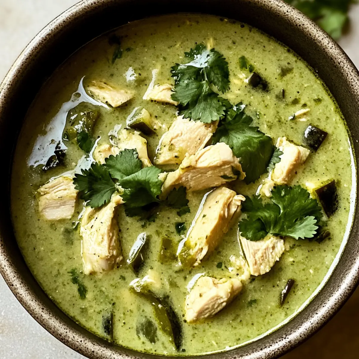 Geröstete Poblano-Suppe für tröstliche Abende