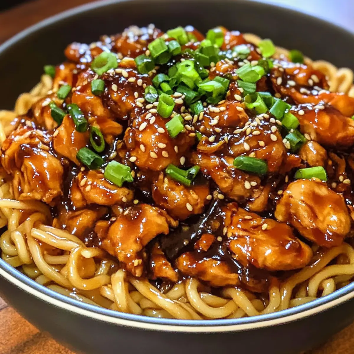 KLEBRIGE KNOBLAUCH HÄHNCHEN NUDELN PERFEKT ZUBEREITET