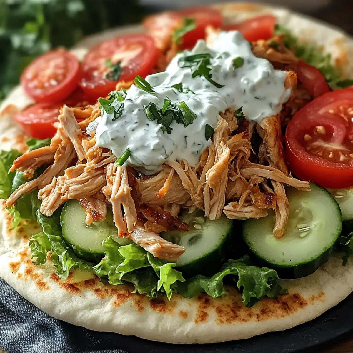 Schmortopf Hühnchen Gyros mit cremiger Tzatziki