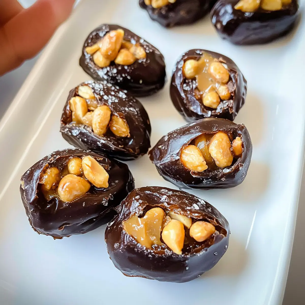 Snickers gefüllte Datteln mit nur 4 Zutaten