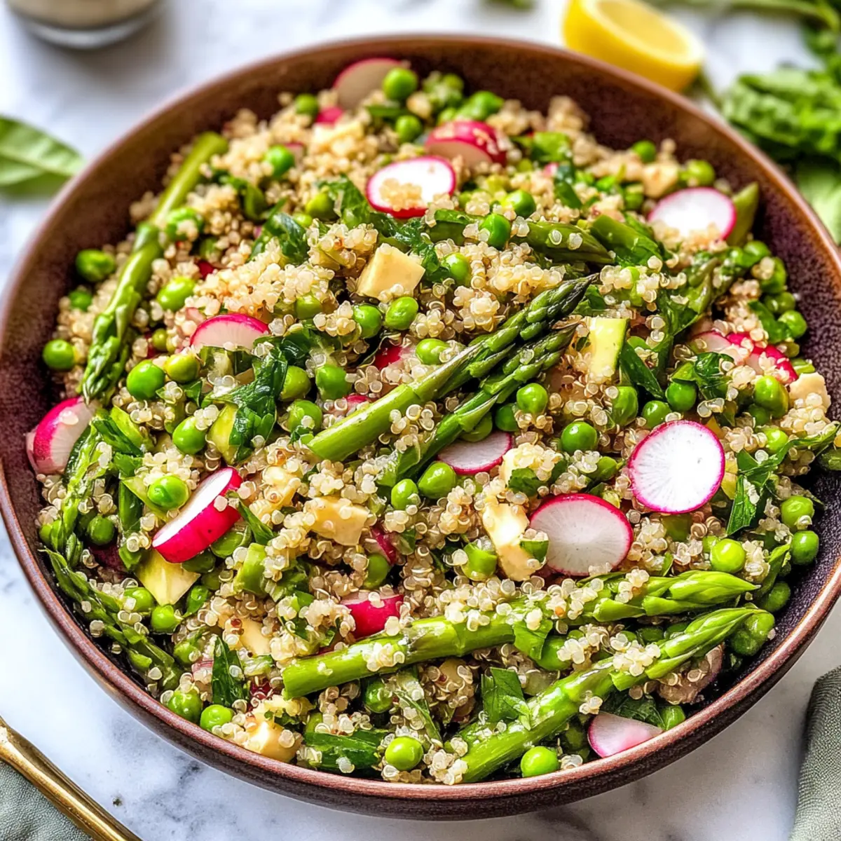 Frühling Gemüse Quinoa Salat mit Zitrusdressing