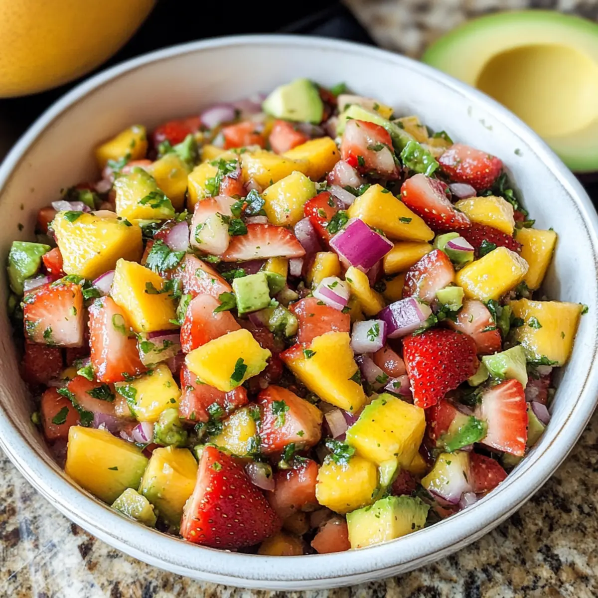 Erdbeere Mango Avocado Salsa für den Sommer