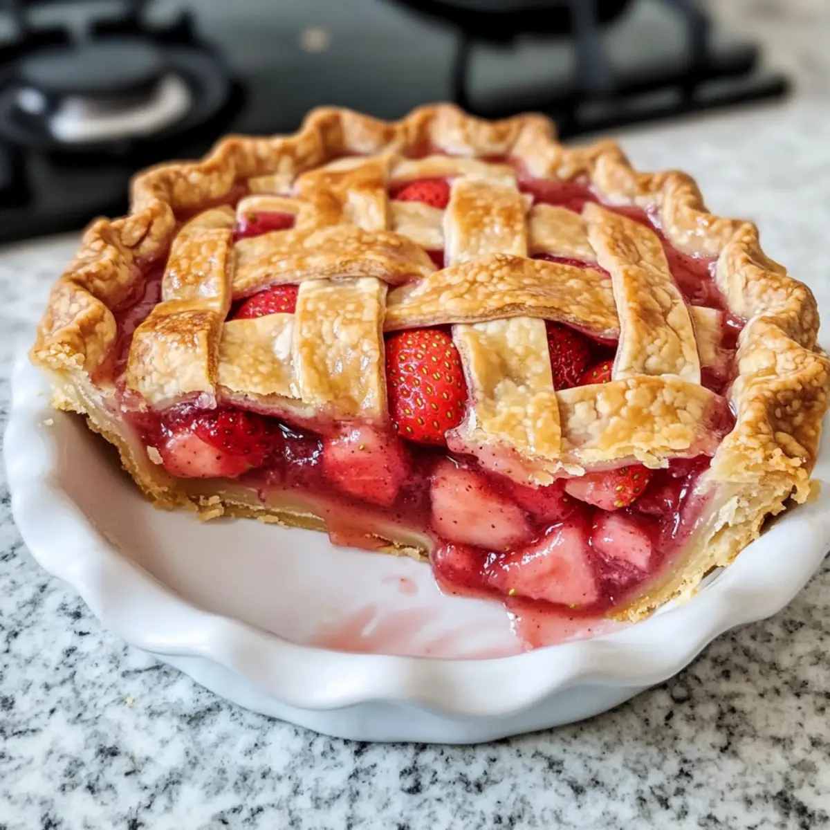 Erdbeer-Rhabarberkuchen mit lockerem Butterteig