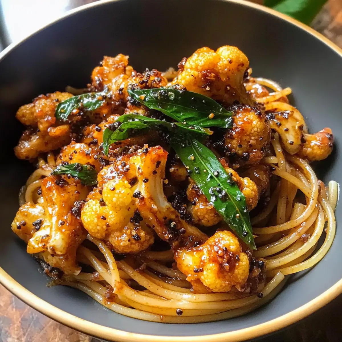 Vegan Singapore schwarzer Pfeffer Sauce Spaghetti