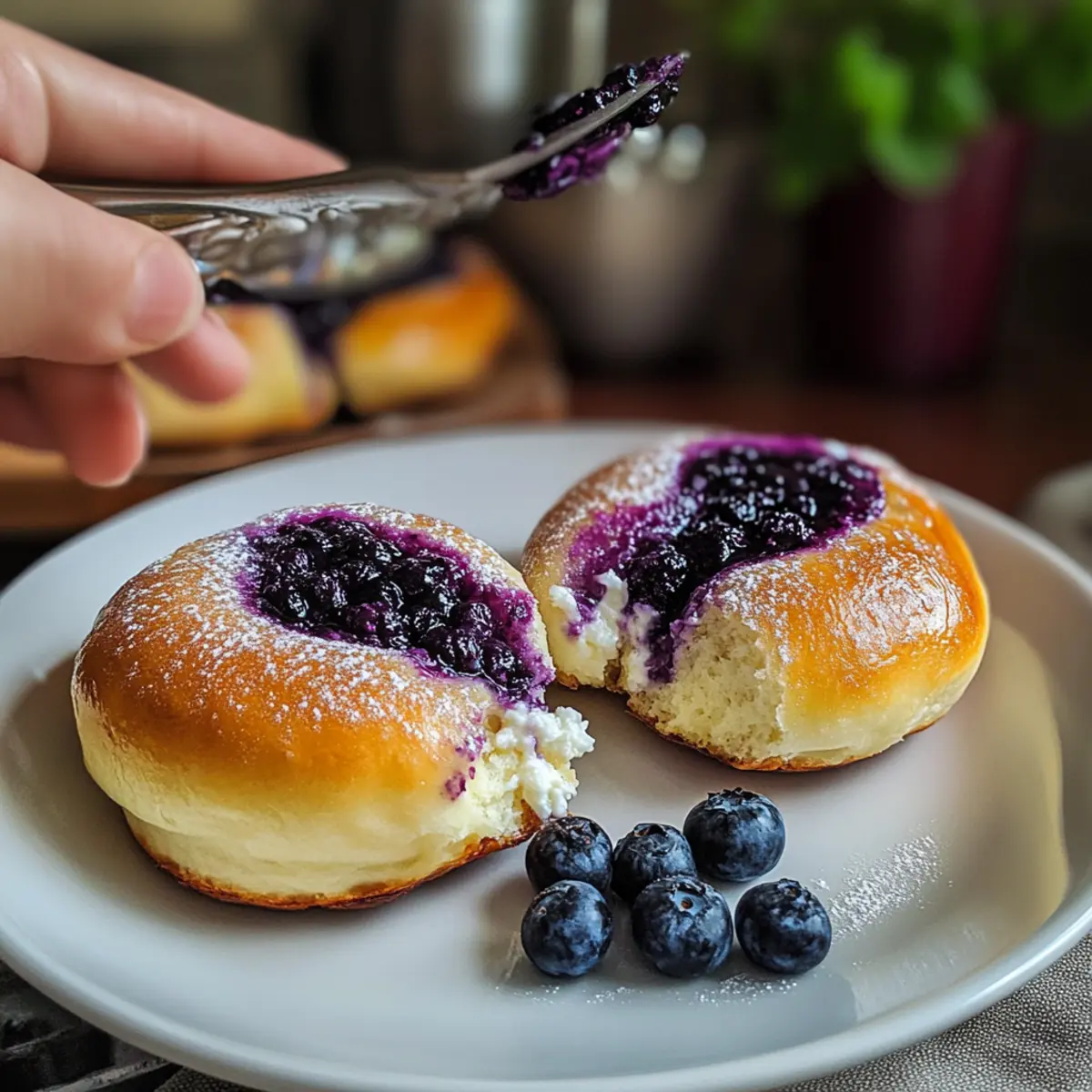 Wilde Blaubeer Ricotta Süßbrötchen für den perfekten Brunch