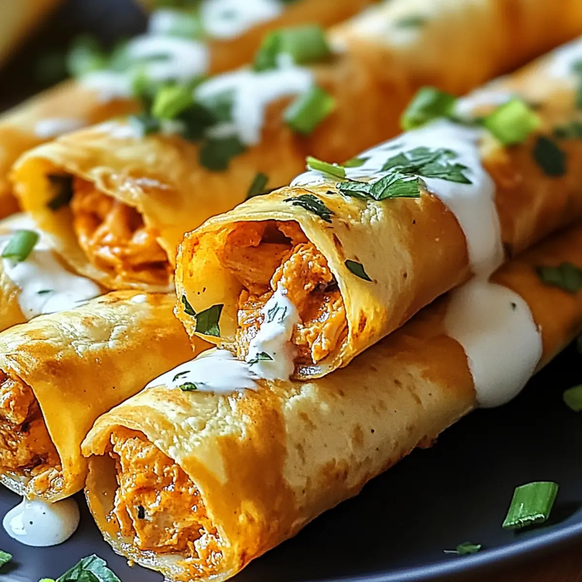 Gebratene Buffalo-Hühnchen-Taquitos für jeden Anlass