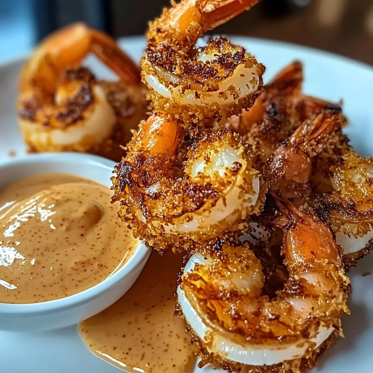 Gebackene Kokosnuss-Garnelen mit süßer Chilisauce