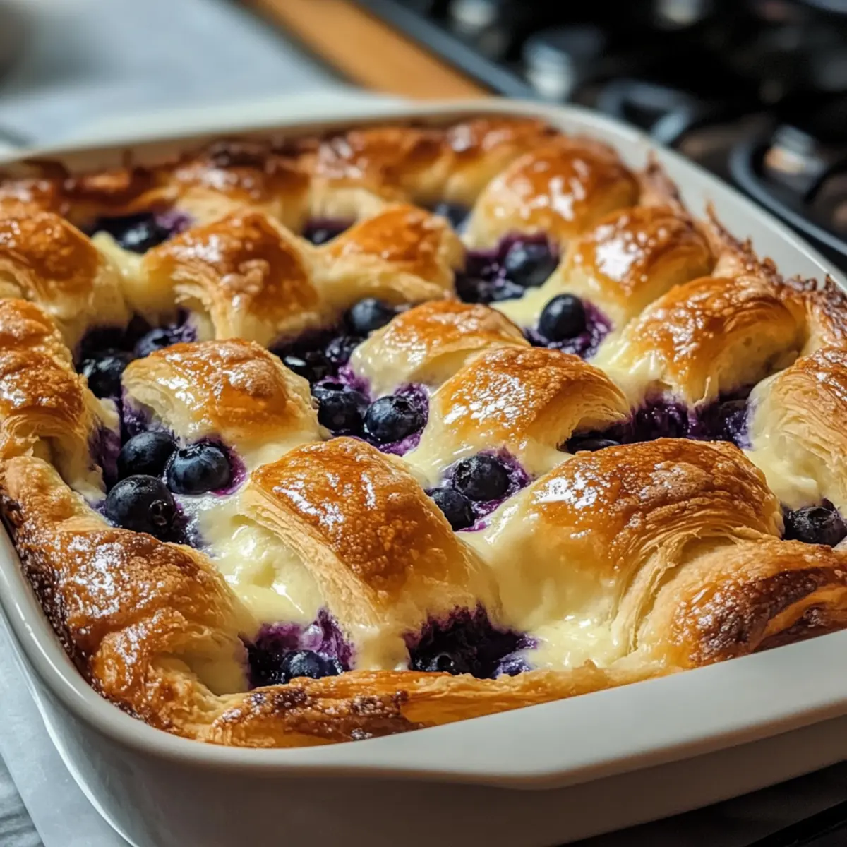 Blaubeer-Frischkäse-Croissant-Auflauf für dein Brunch-Highlight