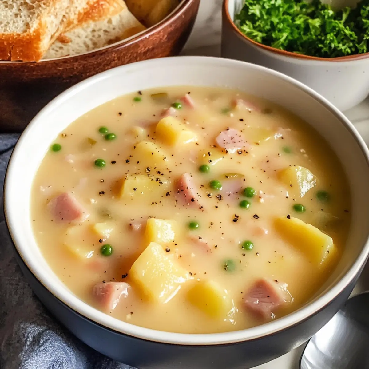 Käse-Schinken-Kartoffelsuppe für Herz und Seele