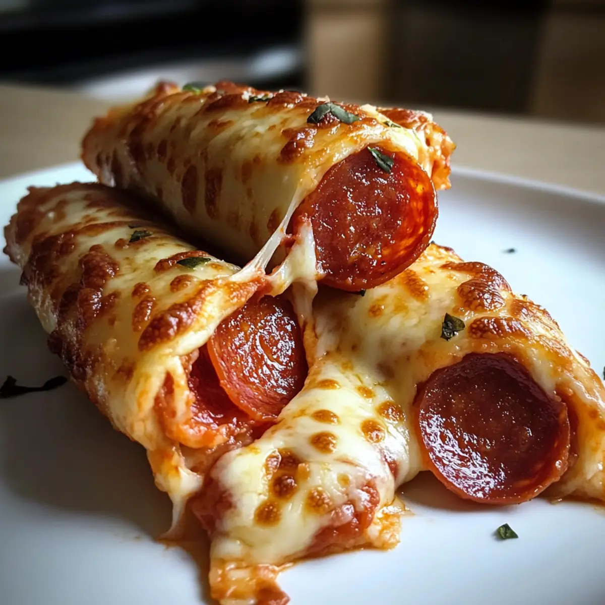 Käse-Peperoni-Pizza-Rollen ganz einfach selbst machen