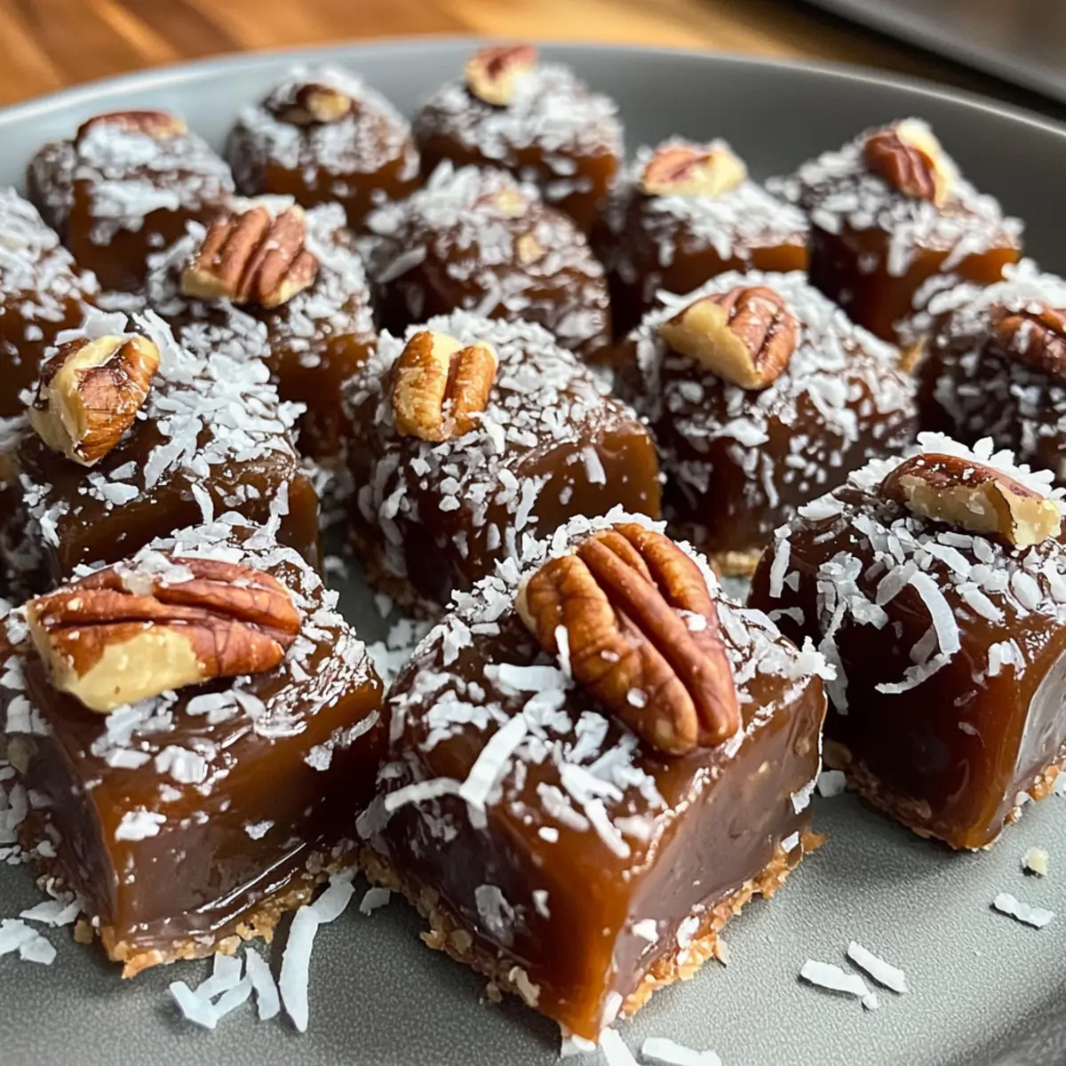 Kauende vegane Dattelkaramellen für den perfekten Snack