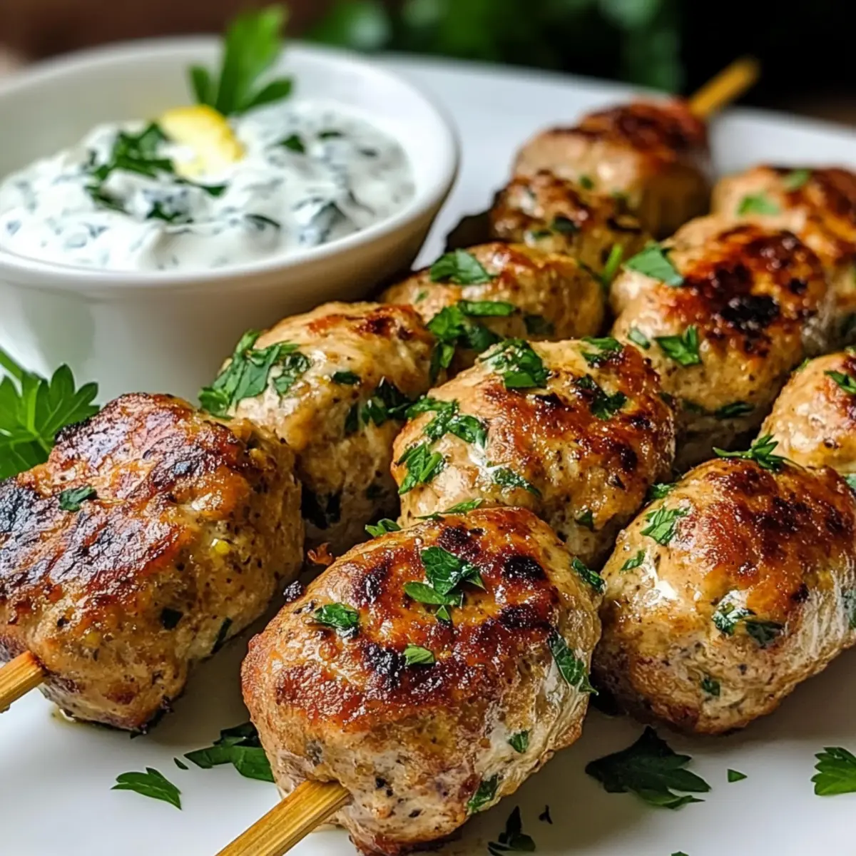 Hähnchen-Kofta mit Knoblauch-Joghurt-Sauce
